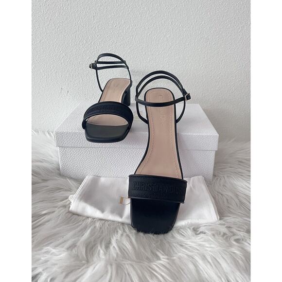 Christian Dior DWAY Logo Heeled Slide J’adior Miss Or C’est Sandal Mule 40 - Picture 3 of 11